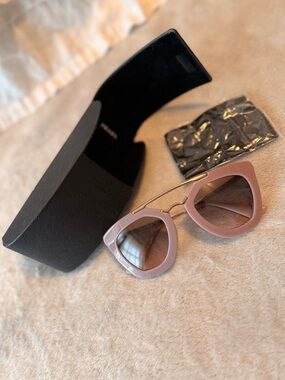 Prada Purple Sunglasses with Gold Accents